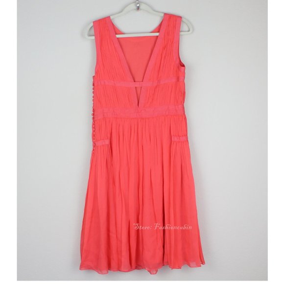 NWT Diane Von Furstenberg DVF Silk Pleated Dress| Flowy Weddings & Special Event - Picture 2 of 15